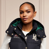 Holland Cooper Team Hooded Gilet in Ink Navy